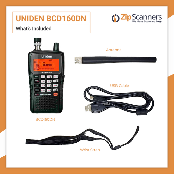 BCD160DN Police Scanner Uniden Digital Handheld Scanner