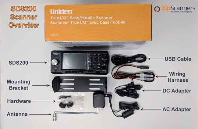 SDS200 Police Scanner Uniden Digital Base Mobile Scanner contents