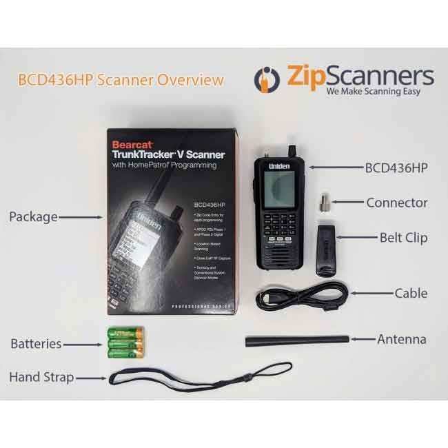 BCD436HPPoliceScanner_UnidenDigitalHandheldScannerContents