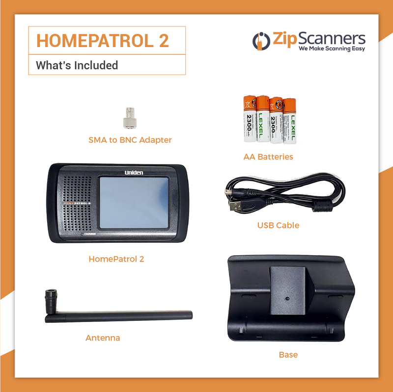 HomePatrol 2 Police Scanner Uniden Digital Base Scanner What Is Included