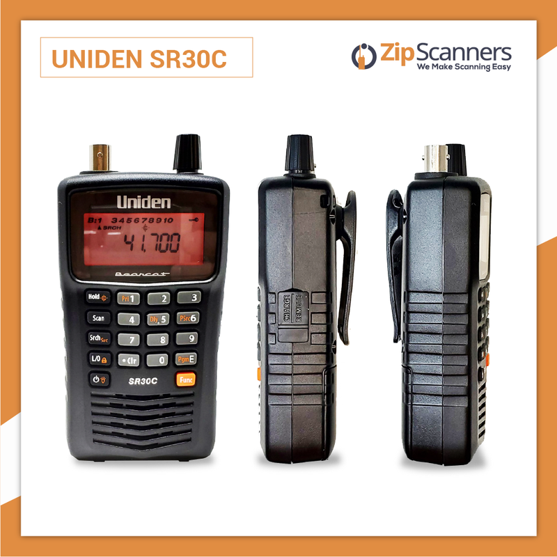 SR30C Police Scanner  Uniden Analog Handheld Scanner Zip Scanners