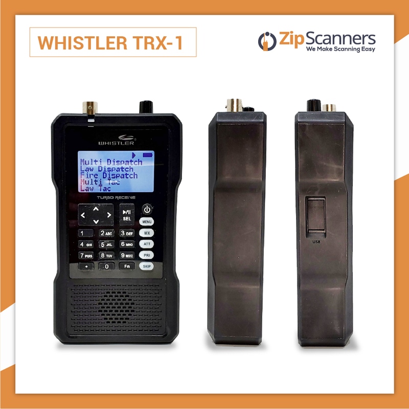 TRX-1 Police Scanner  Whistler Digital Handheld Scanner Zip Scanners