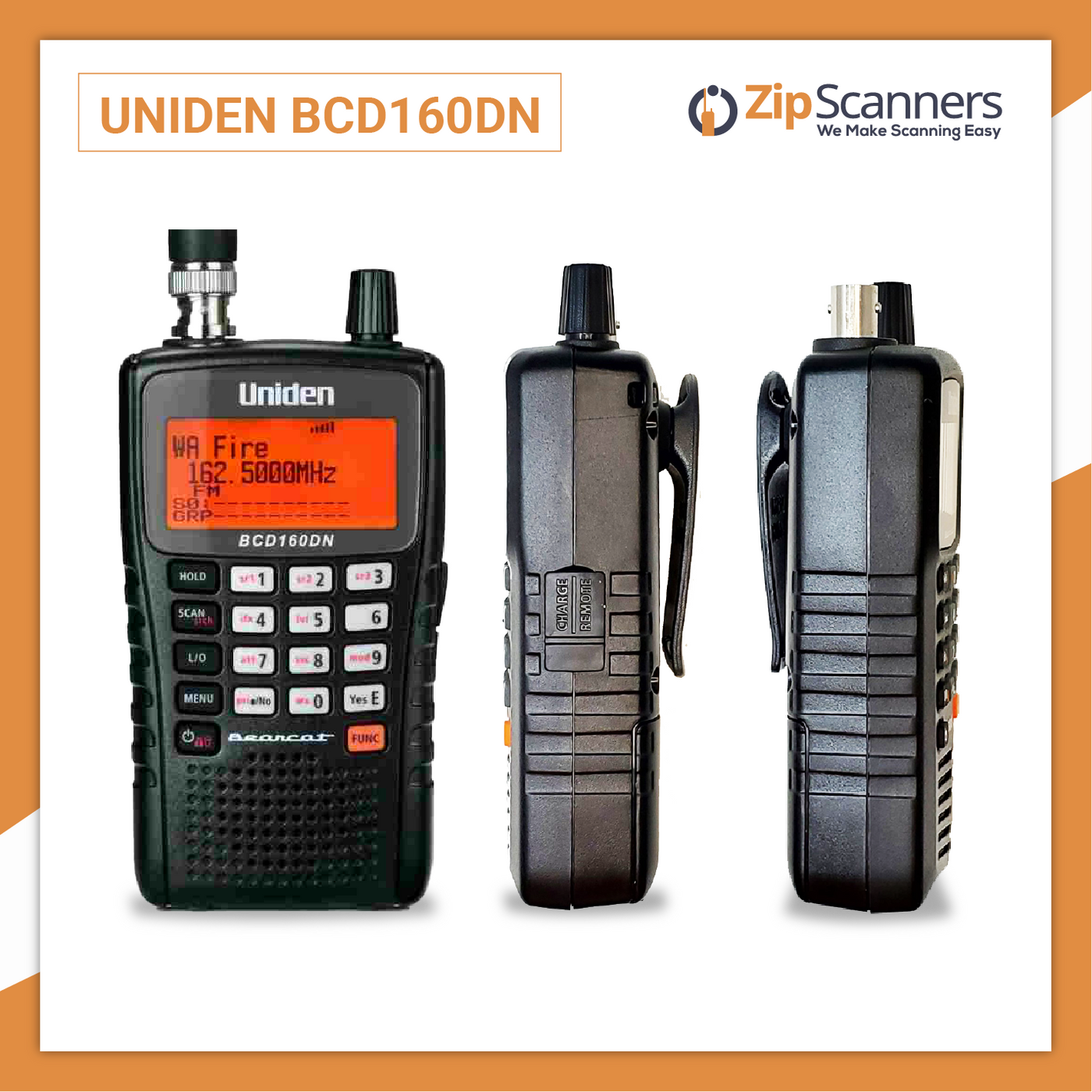 Handheld Radio Scanner BCD160DN Police Scanner | Uniden Digital