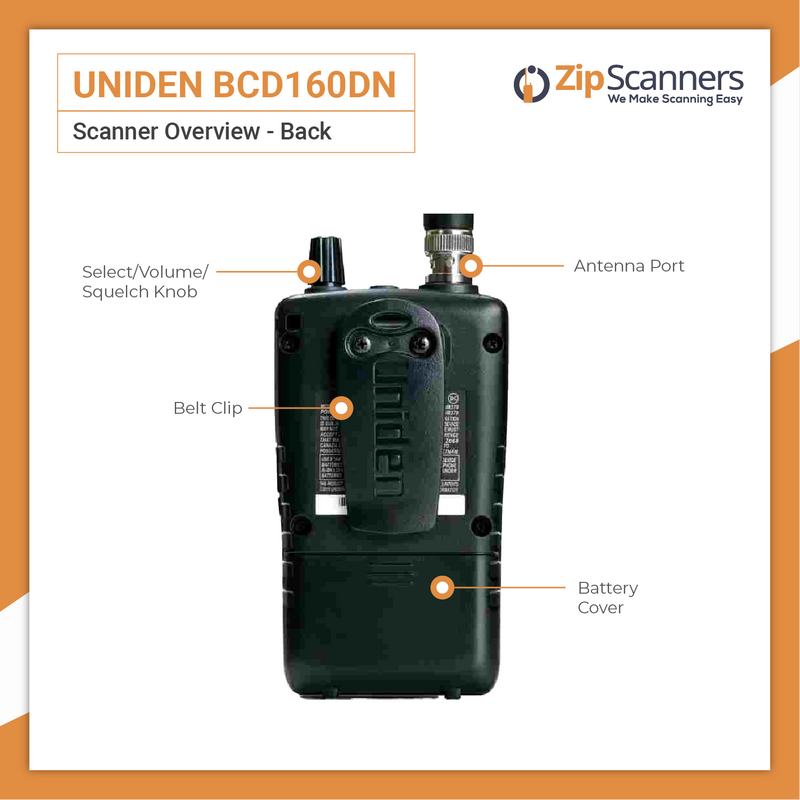 BCD160DN Police Scanner | Uniden Digital Handheld Scanner