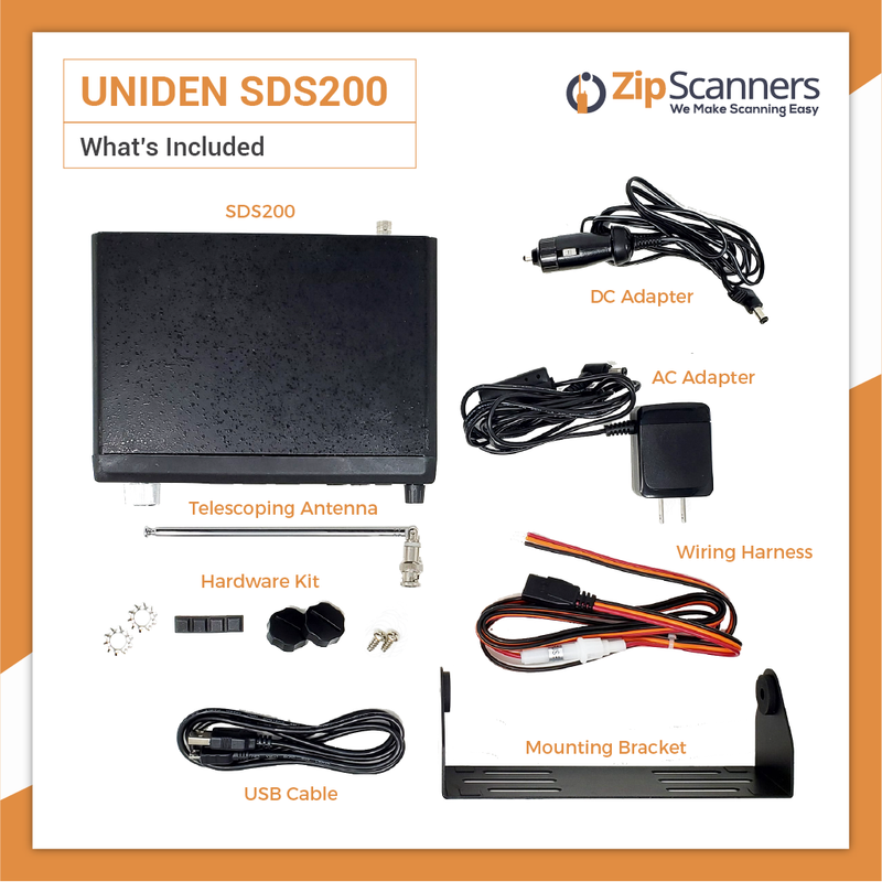 SDS200 Police Scanner Uniden Digital BaseMobile Scanner What Is Included