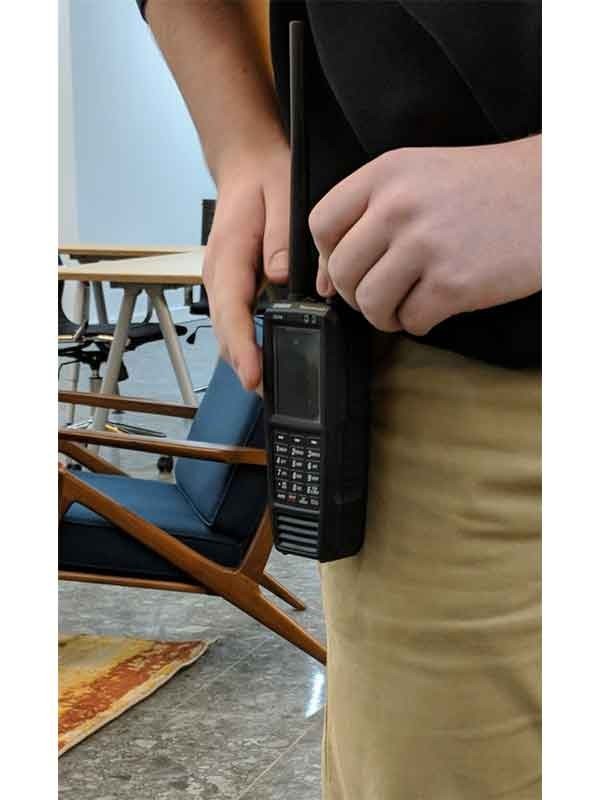 SDS100 Police Scanner Uniden Digital Handheld Scanner back remtronix antenna belt