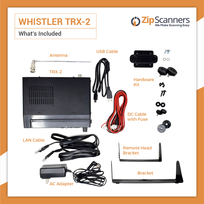 TRX-2 Whistler Police Scanner included
